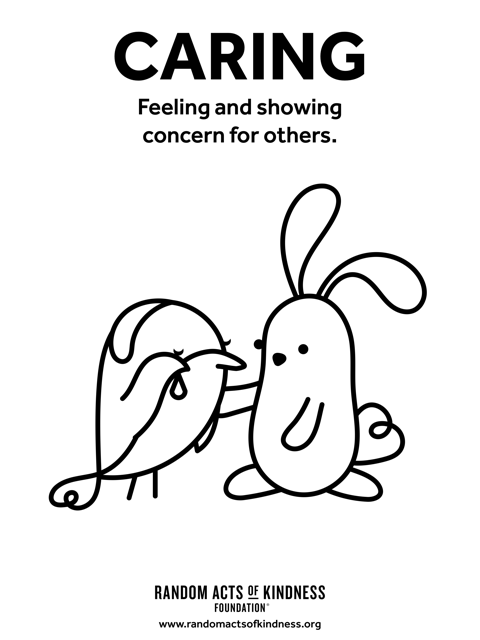 caring coloring page