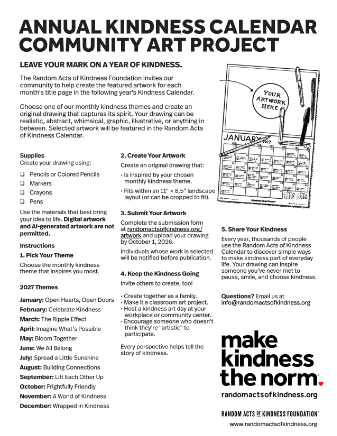 Kindness Calendar Community Art Project