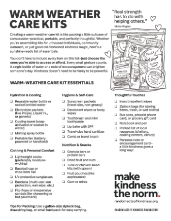 Warm Weather Care Kits