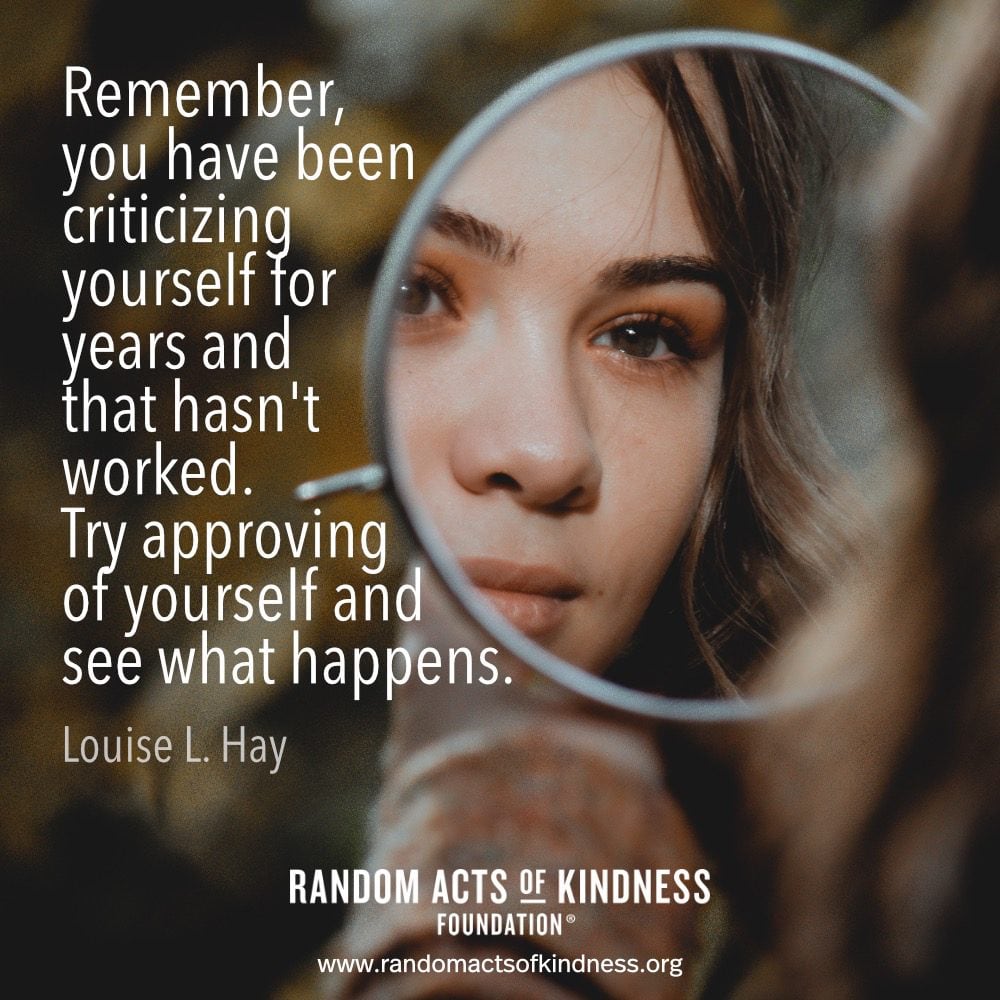 Think of one thing you've been down on yourself about and shift your mindset.