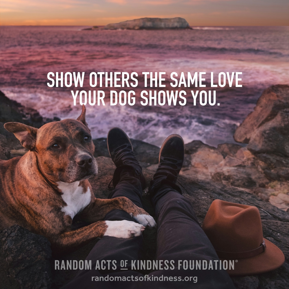 Show others the same love your dog shows you. —Brooke