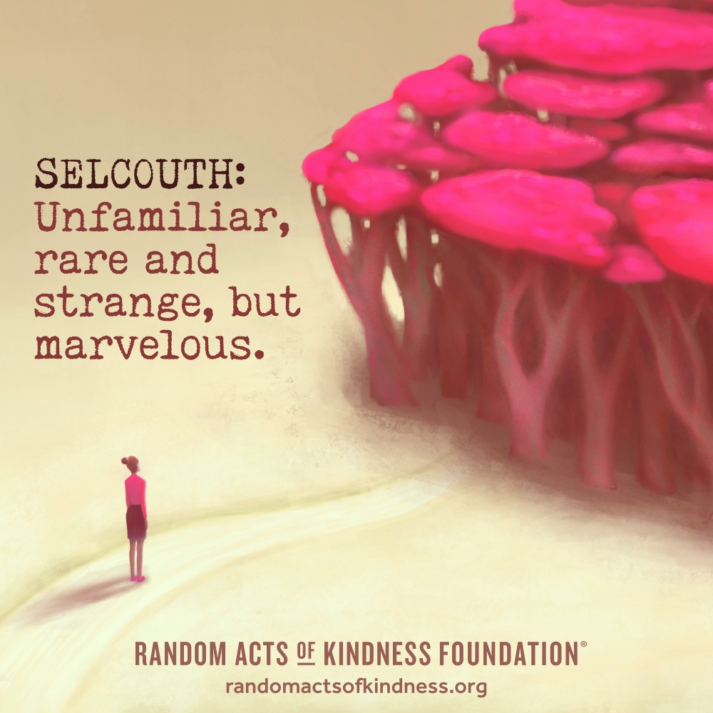Selcouth: Unfamiliar, rare and strange, but marvelous.