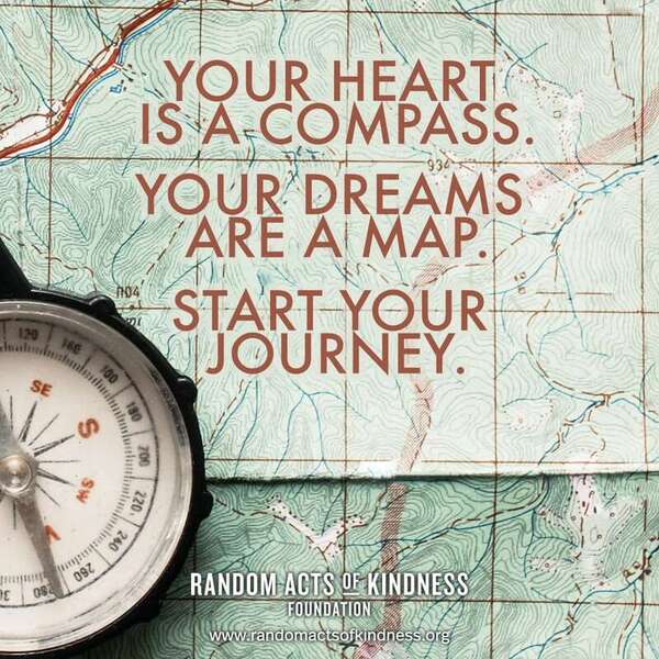 Your heart is a compass. Your dreams are a map. Start your journey. —Brooke