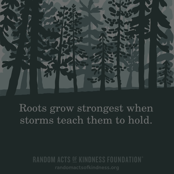 Roots grow strongest when storms teach them to hold. —Brooke